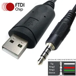 FTDI 칩 USB UART Cavo, Yeasu 라디오 FT 2DR 60R 70D VX 2R 3R 231 261 451 클론 케이블 CAT CT 42 CT 106, 3.5mm 오디오 4P