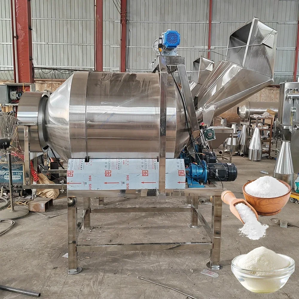 Chemical Granule Additive Mixing Equipment/Continuous Working Fertilizer Rotary Drum Mixer/Factory Provide Powder Blender