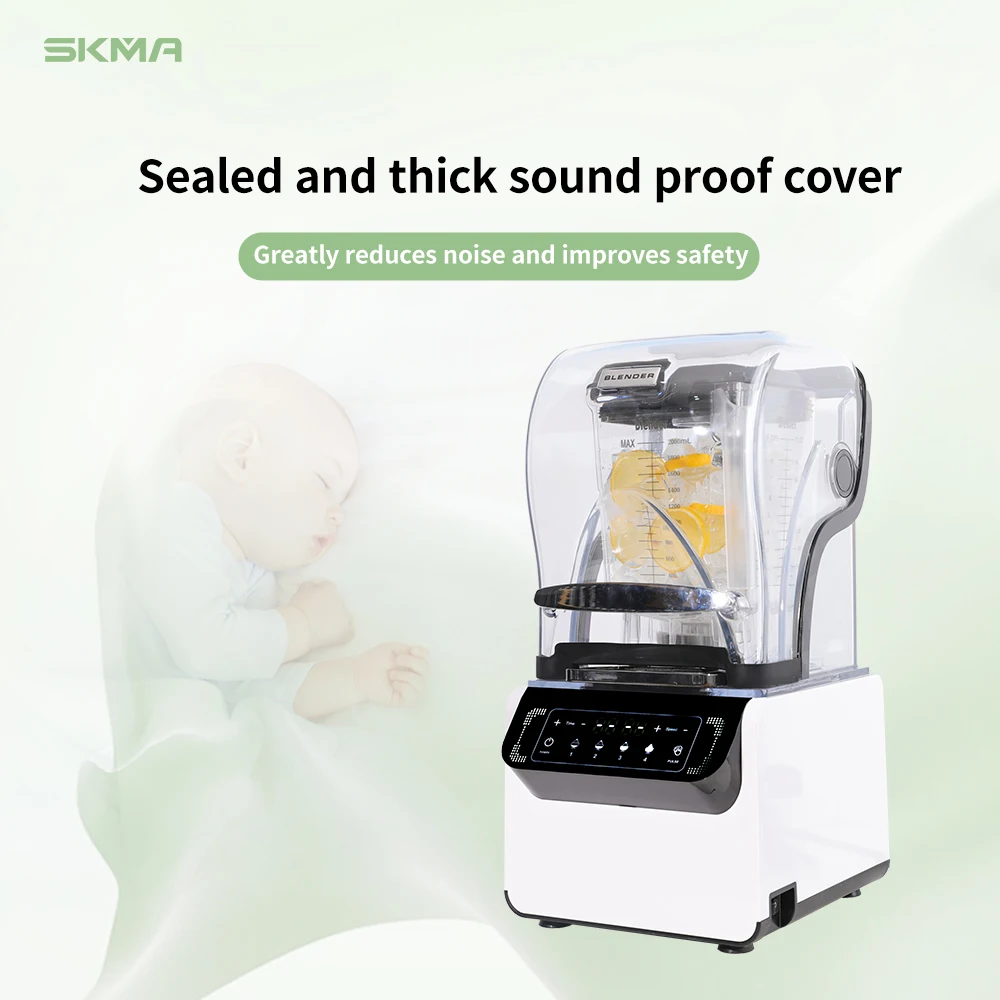 Milk Tea Shop Hot Sale High Speed Smoothie Mixer Automatic Double Layer Juice Blender With Soundproofing Effect