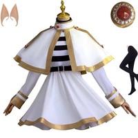Frieren Cosplay Costume Frieren Dress with Ears Stockings for Anime Comic Con Frieren Outfits