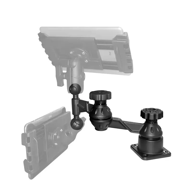 

Square Base with Horizontal Swing Arm and 1.5" Double Ball Head for Multiple Equipments for Ipad/Iphone Mounting