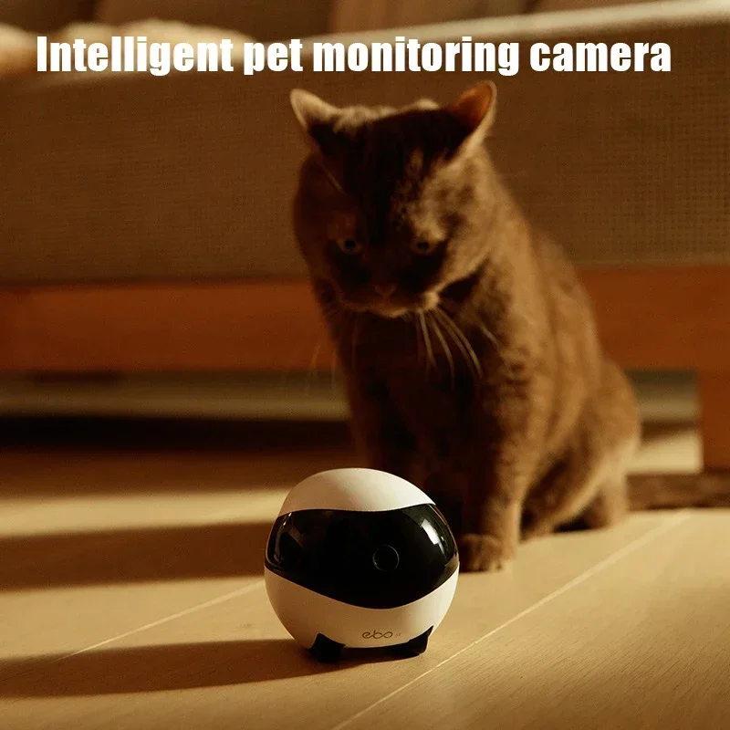 Robot Intelligent Pet Monitoring Camera Pet Home Companion Toy Cat Electric Toy Mobile Cat Playing Toy Remote Pet Ticker