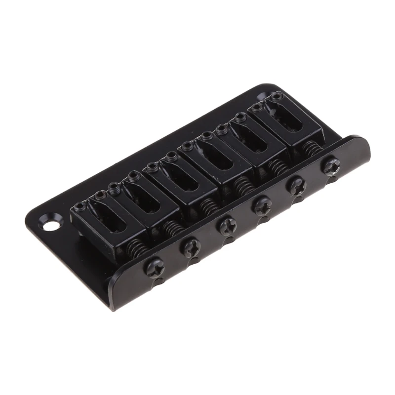 Guitar 6 String Metal Hardtail Bridge Black For Electric Guitar With Screws New