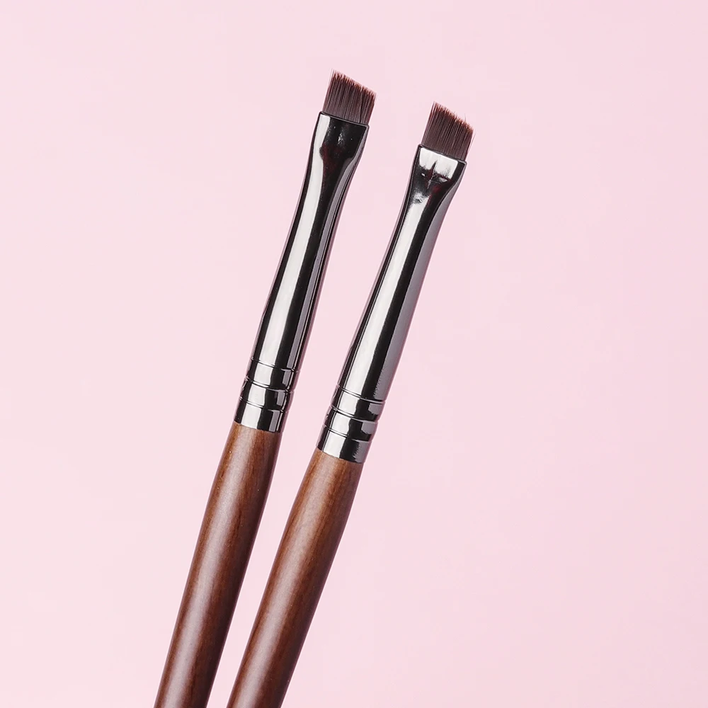 OVW 2Pcs Eyeliner Brush & Eyebrow Makeup Brushes Soft Synthetic Bristles Easy Control Precision Tip Ergonomic Handle