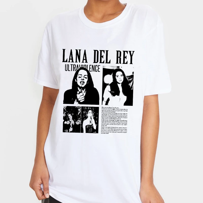 L002 Lana music Painting T-Shirt Women Summer Casual Oversized Vacation Beach T Shirt Cute Aesthetic Holiday Tops