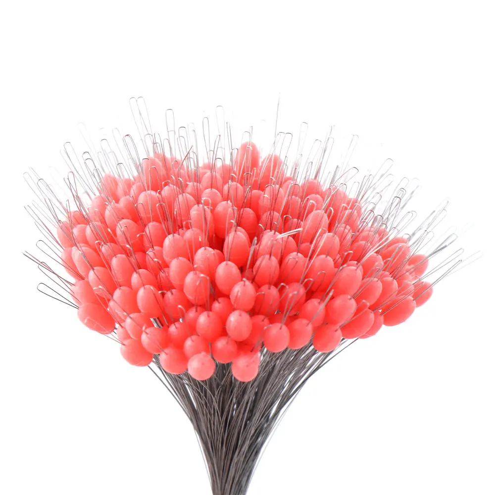 

Fishing Tackle Red Rubber Stopper Oval Cylindrical Fishing Connector Silicone Fishing Bobber Space Bean Fishing Floater