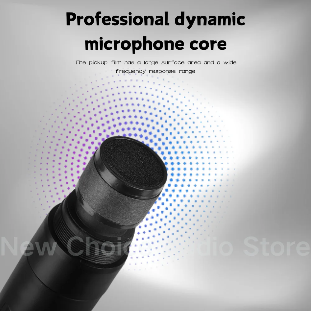 ميكروفون لاسلكي محمول باليد 4 قنوات UHF ميكروفون ديناميكي بتردد ثابت لأداء الكنيسة لحفلات الزفاف والكاريوكي