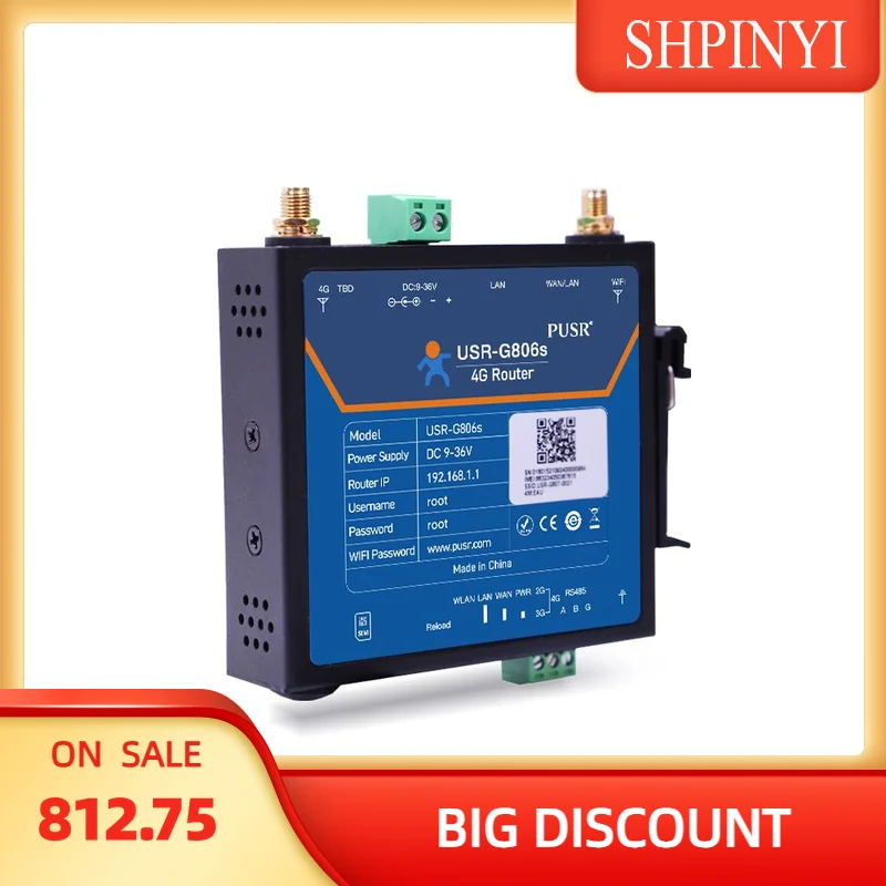 USR-G806s-EAU أوروبا وأستراليا وأمريكا اللاتينية ونيوزيلندا 4G الصناعية LTE راوتر دعم OpenVPN