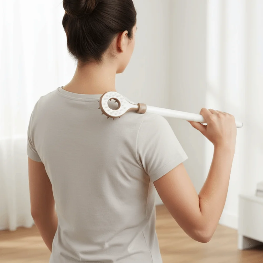 

Креативный растягивающийся скребок для спины, двусторонний регулируемый зуд, подвесной пластиковый инструмент для протирания спины, личный массаж