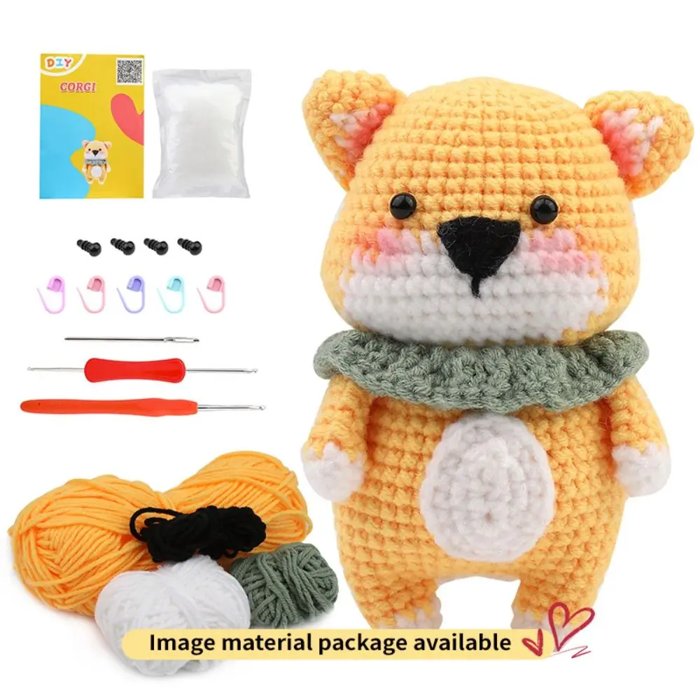 Knitting Starter Kit Beginner Crochet Kits Starter Kit Knitting Tool Set DIY Beginner Pendant Dolls Zero To Hero Step-by-Step