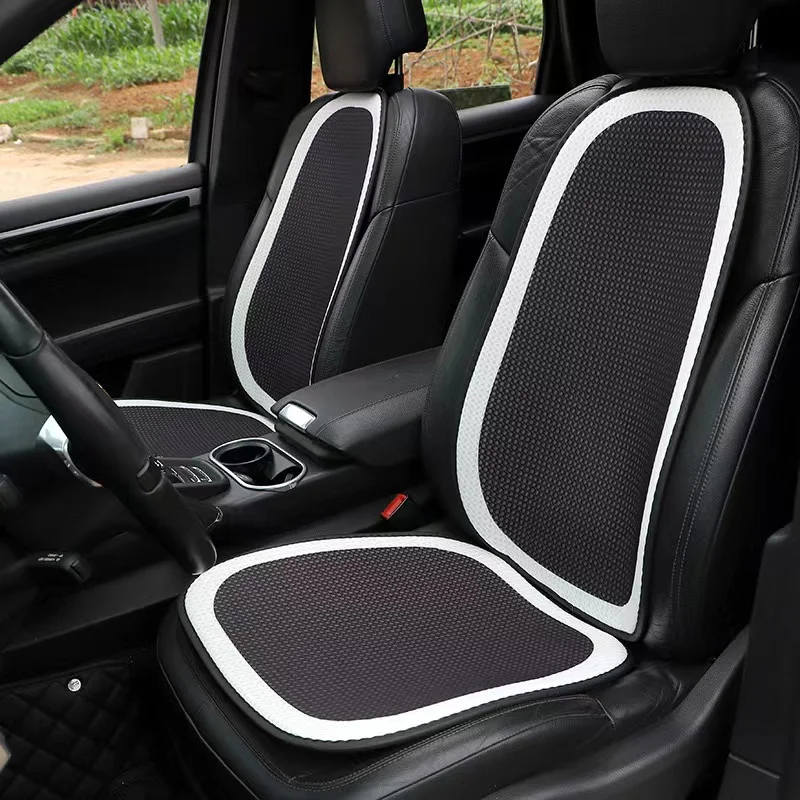 

Summer Car seat covers Classic Black White Line Universal Car Seat Cushion Breatheable Ice Silk Mats Car Accessories interior