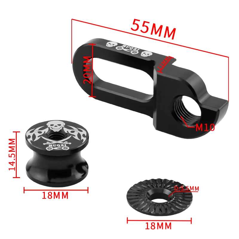 MUQZI Bike Frame Rear Derailleur Hanger Extension Tail Hook Hanger 99% Universal Extender Adapter MTB Road Bicycle Parts