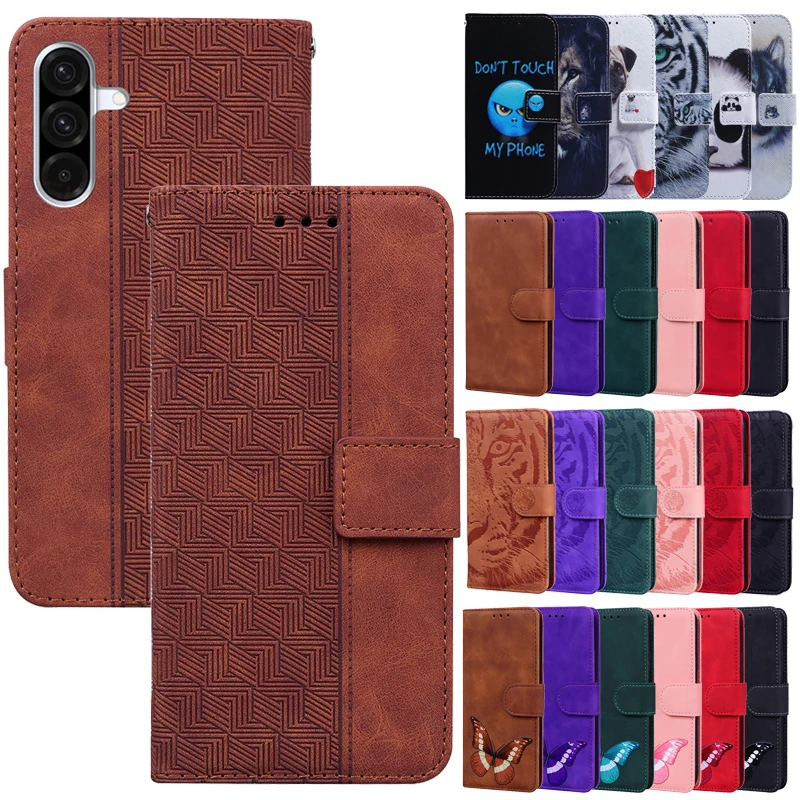 A56 Leather Case For Samsung Galaxy A56 A36 A26 Magnetic Flip Wallet Case Cover A566 A366 A266 Coque Card Slot Phone Cases Shell