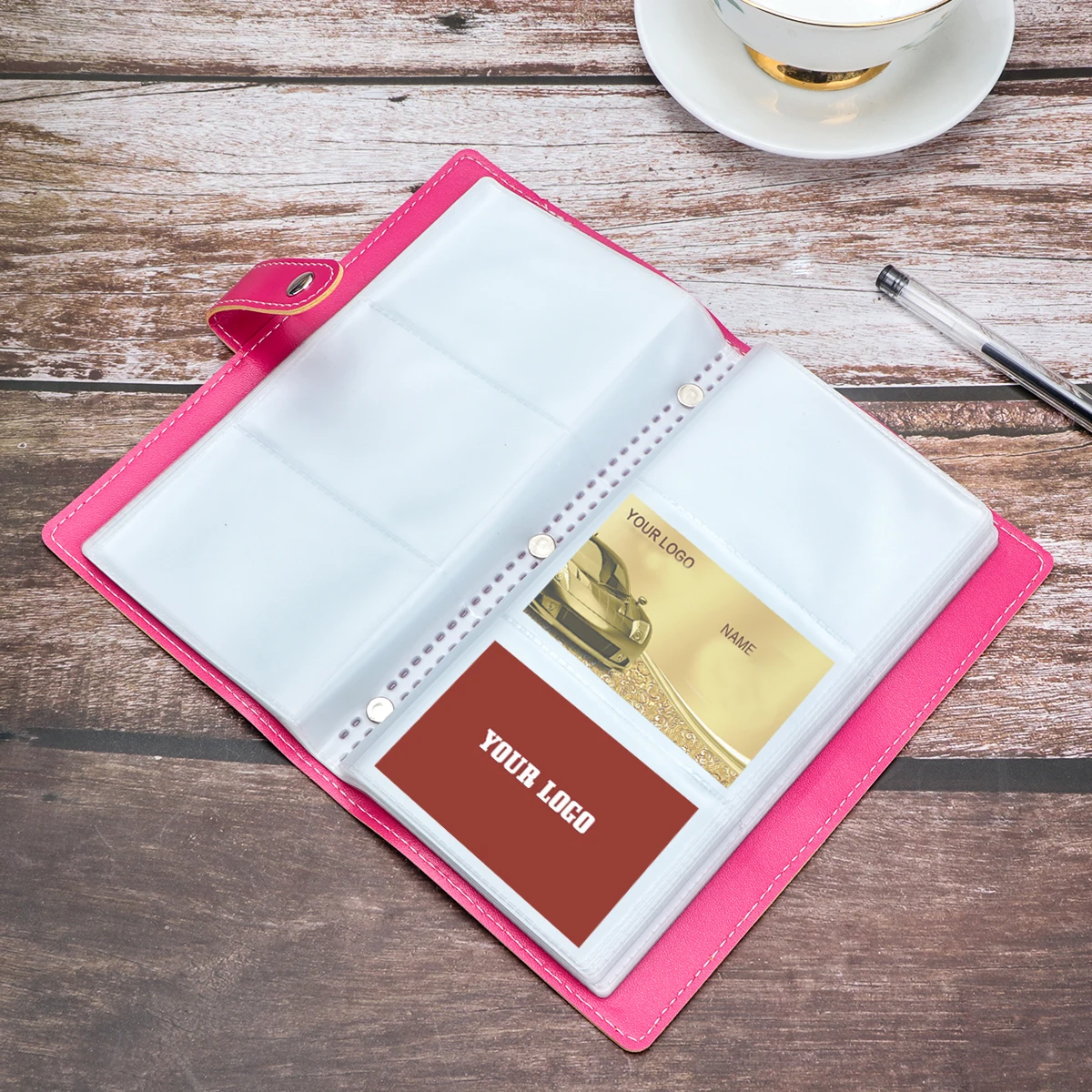 

120 Slot Membership Holder Rugged Business Card Organizer for Name Id Credit Cards Storage Book Desk Accessory