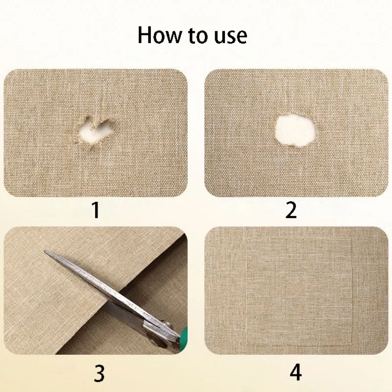 Self Adhesive Linen Fabric Adhesive Durable Linen Cloth for Sofa Furniture Car Seats Office Chairs Boxes Handicraft Handmade DIY