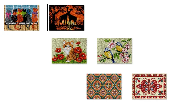 Latch hook rug kits with Pre-Printed Pattern Cross stitch embroidery kit Footprint Carpet with your needlework  69-102 Map