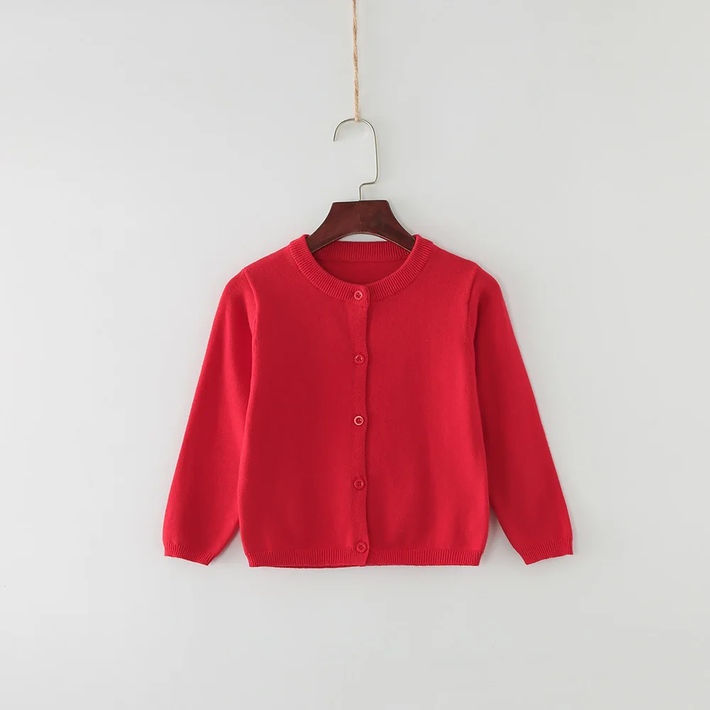 أطفال بالأزرار للفتيات 70-150 سنتيمتر سترة أبيض أسود طفل رضيع تريكو سترة ربيع الخريف القطن ملابس الأطفال