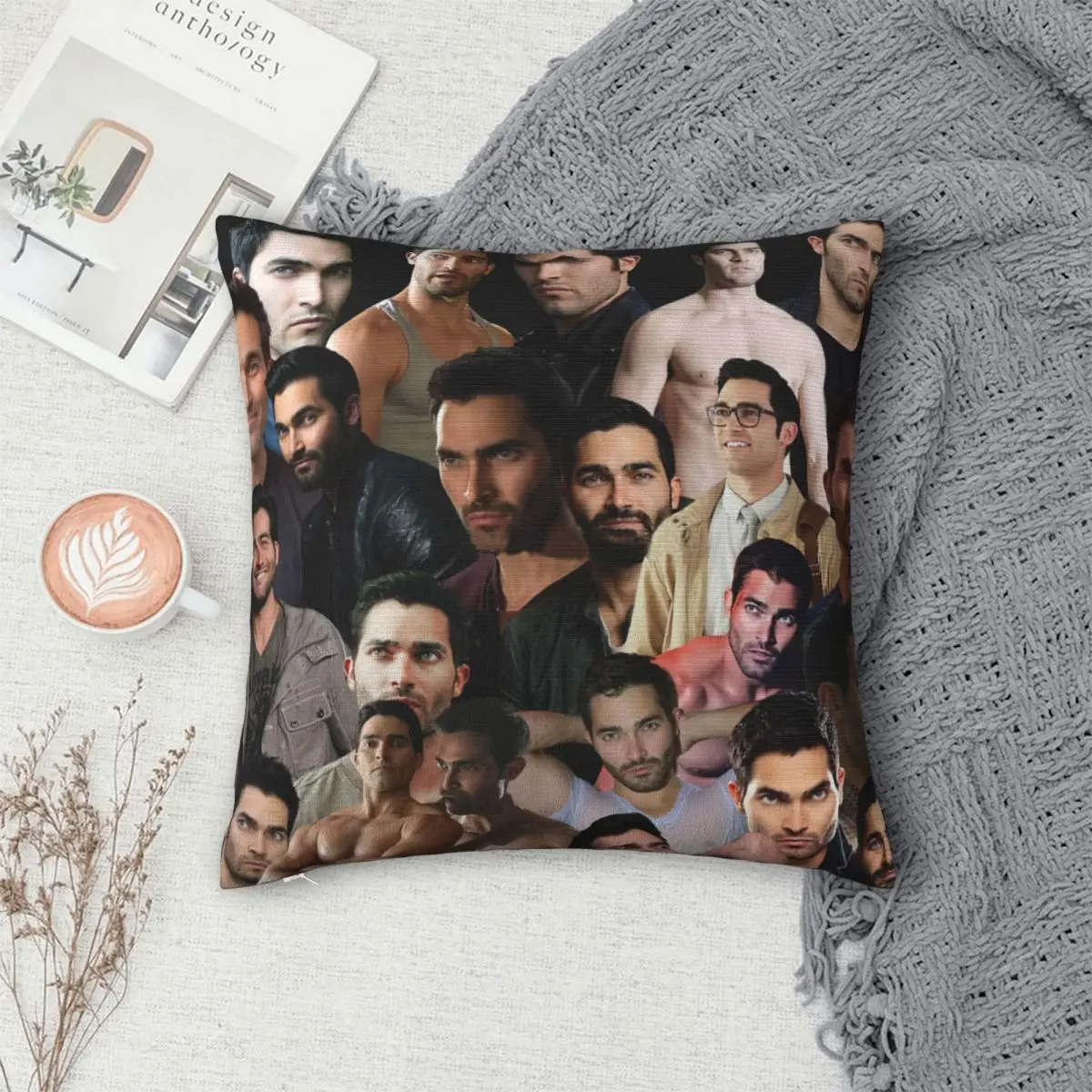 Tyler Hoechlin Photo Collage Pillowcase Printed Cushion Cover Sofa Waist Pillow Pillow Cover