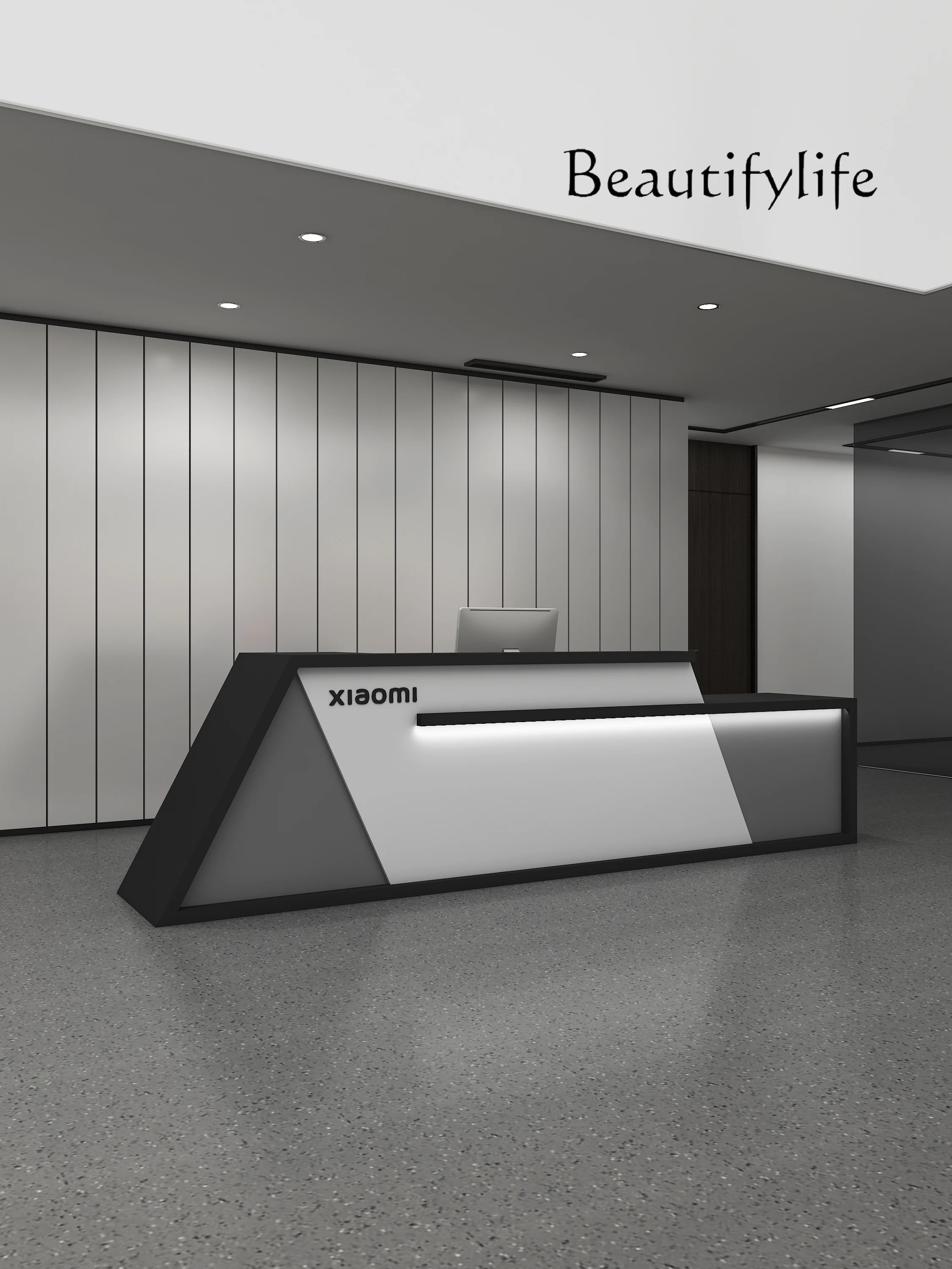 Light Luxury High Sense Company Real Estate Bar Beauty Salon Clothing Store Reception Desk