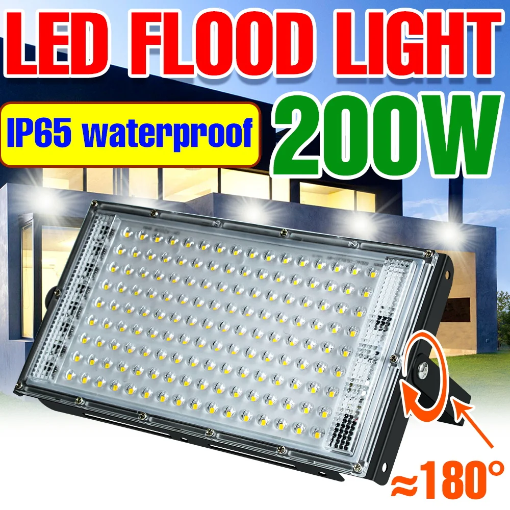 220V LED Reflector Spotlight Waterproof IP65 Flood Light Outdoor Wall Lamp For Garden Yard Patio Street Lighting Warm/Cold White