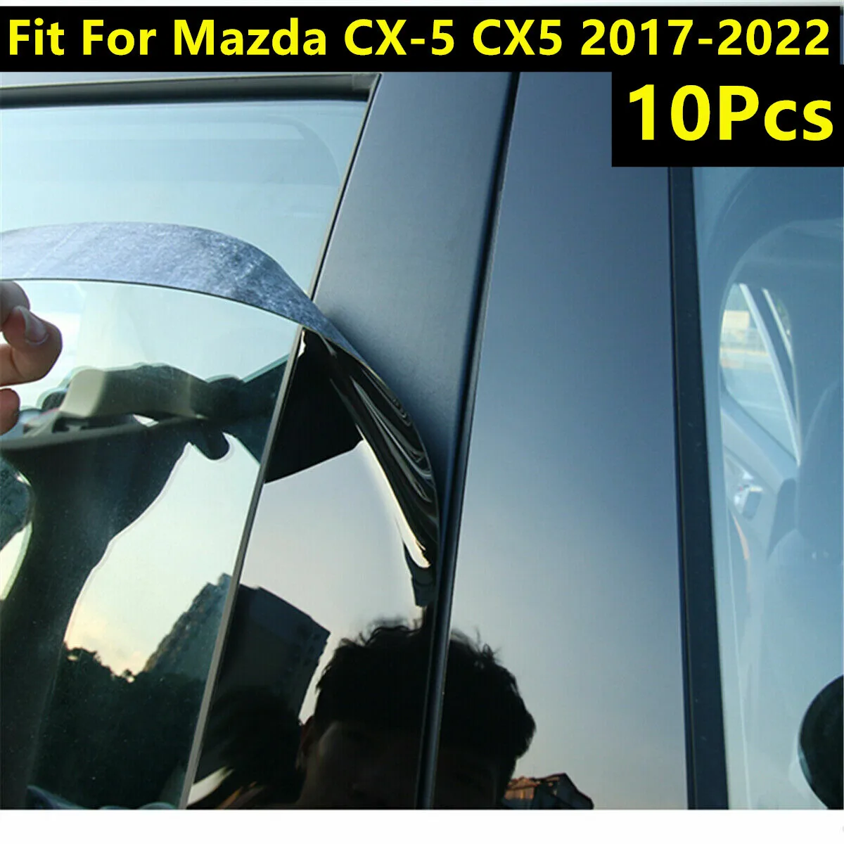 10pcs/set B C Pillar Posts Door Window Trim Cover For Mazda CX-5 CX5 2017-2022