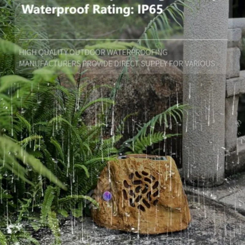 Outdoor Lawn Speaker 4 Inches Trumpet Solar Powered Human Body Sensing Bluetooth Smart Waterproof Speaker TF Card Timed Playback
