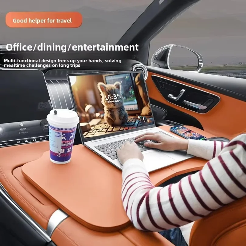 Car Foldable Desk for Car, Multifunctional Car Table Tray, Universal Car Laptop Holder Stand for Front Passenger & Driver Seat