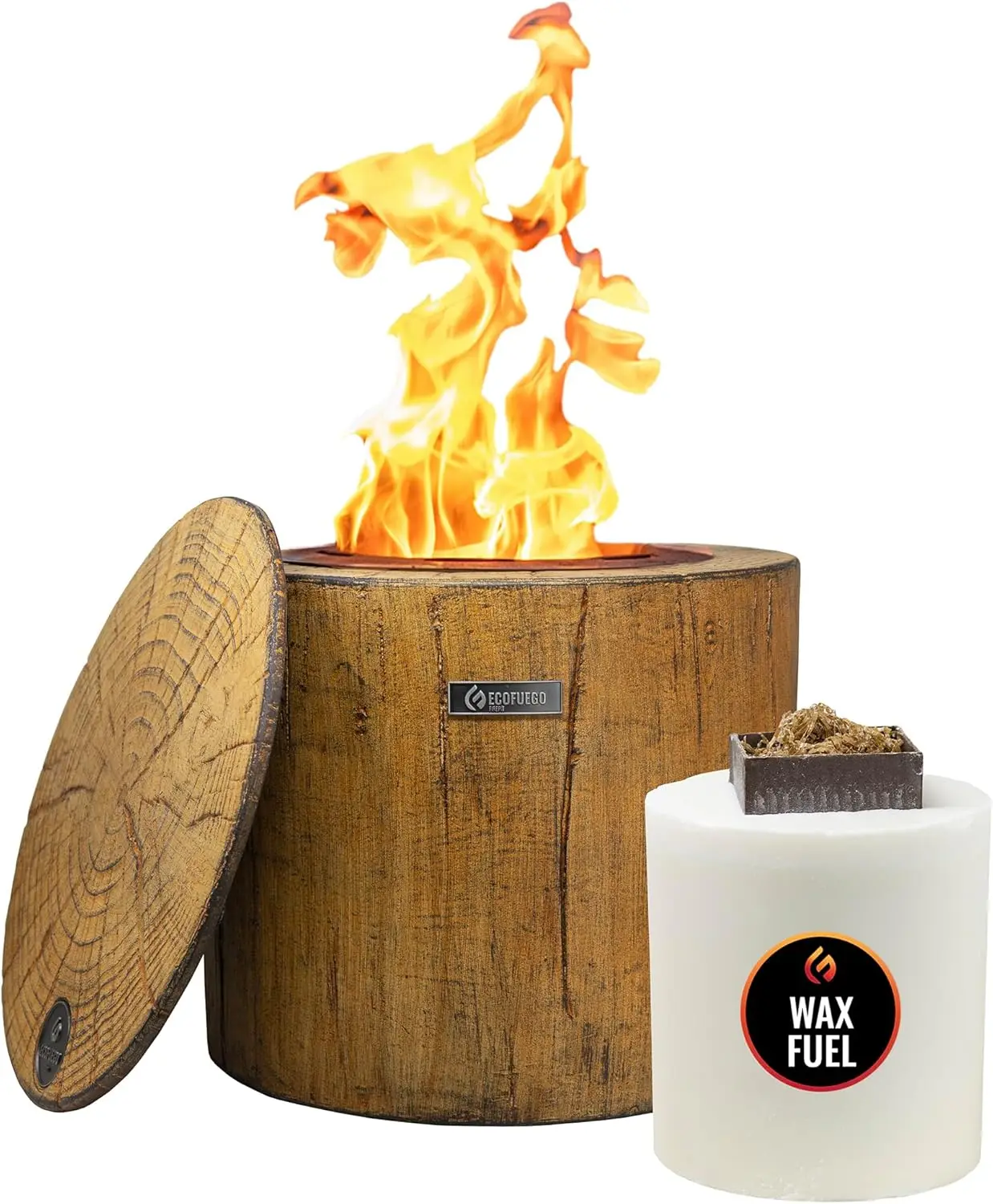 Indoor/Outdoor Instant Heat: Wax Fire Pit Lights in Seconds, No Wood Smoke, Low Maintenance