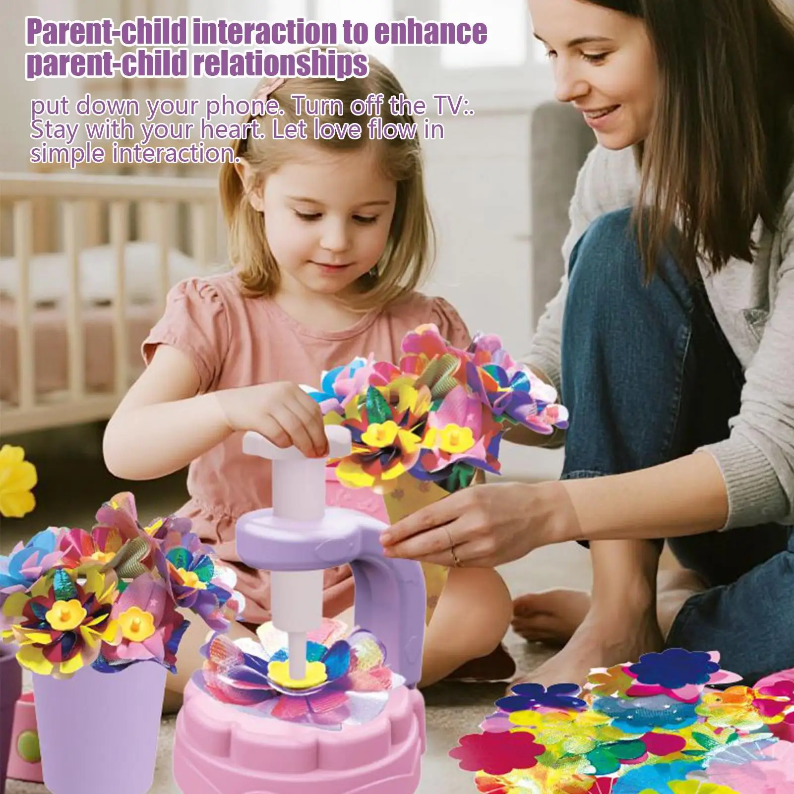 Bouquet di fiori che realizza giocattoli Mercato di fiori Giocattolo Attività educativa Attività educativa per l'apprendimento delle arti per 4-8 anni in età prescolare