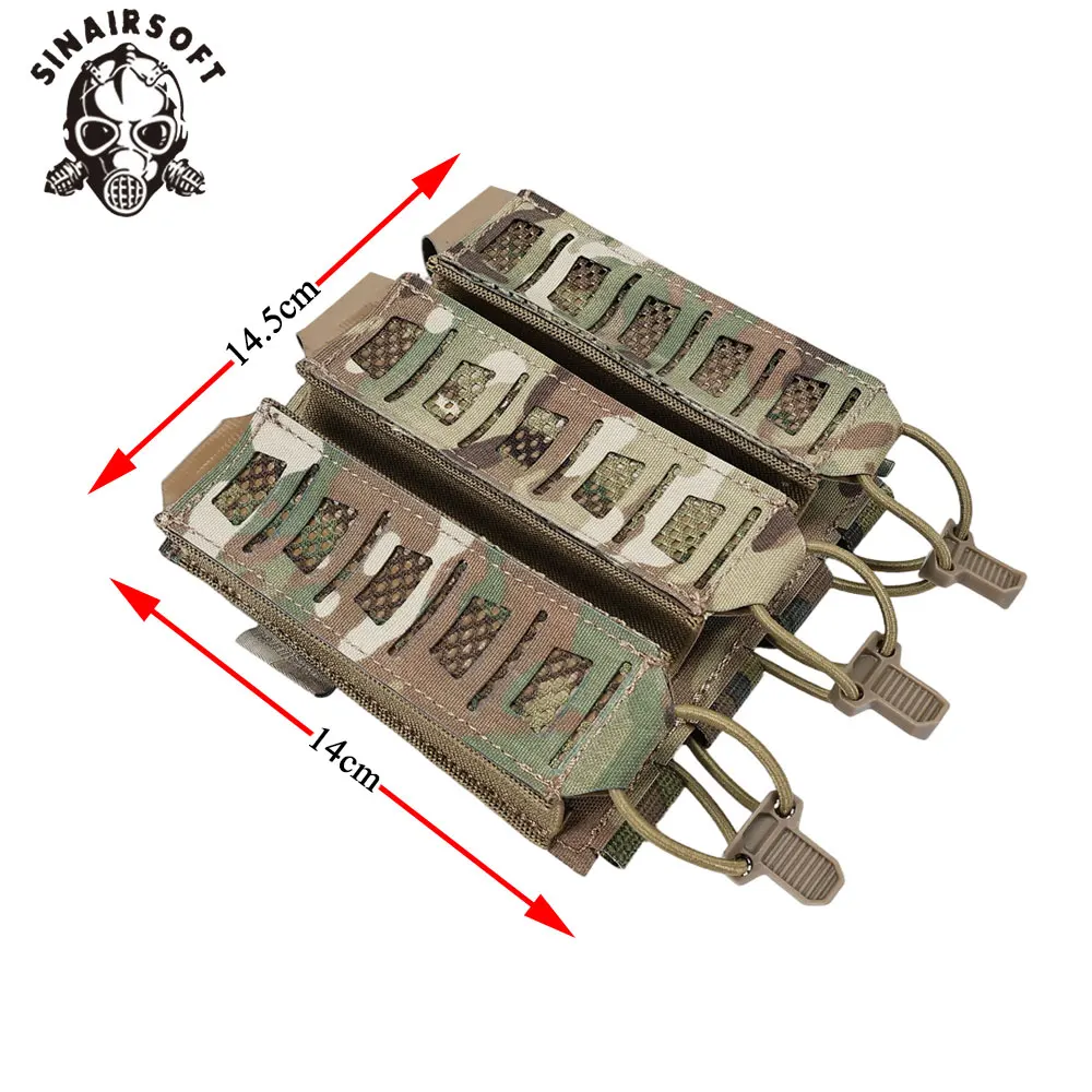 SINAIRSOFT Tactical MP5 MP7 Magazine Pouch With Elastic Retention Straps For Vest Chest Rig Accessories view 2