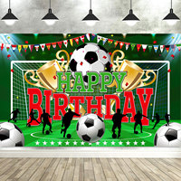 Soccer Birthday Party Backdrop Football Field Photo Background Decorations Photo Booth Props Banner Curtains Stand Screen