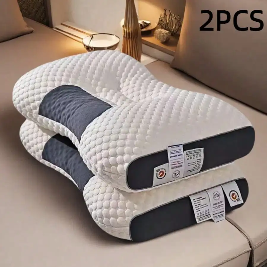 

Buy 1 Get 1 Free 2Pcs Woven Neck Massage Couple Pillows Adjustable Ergonomic Sleep Pillow