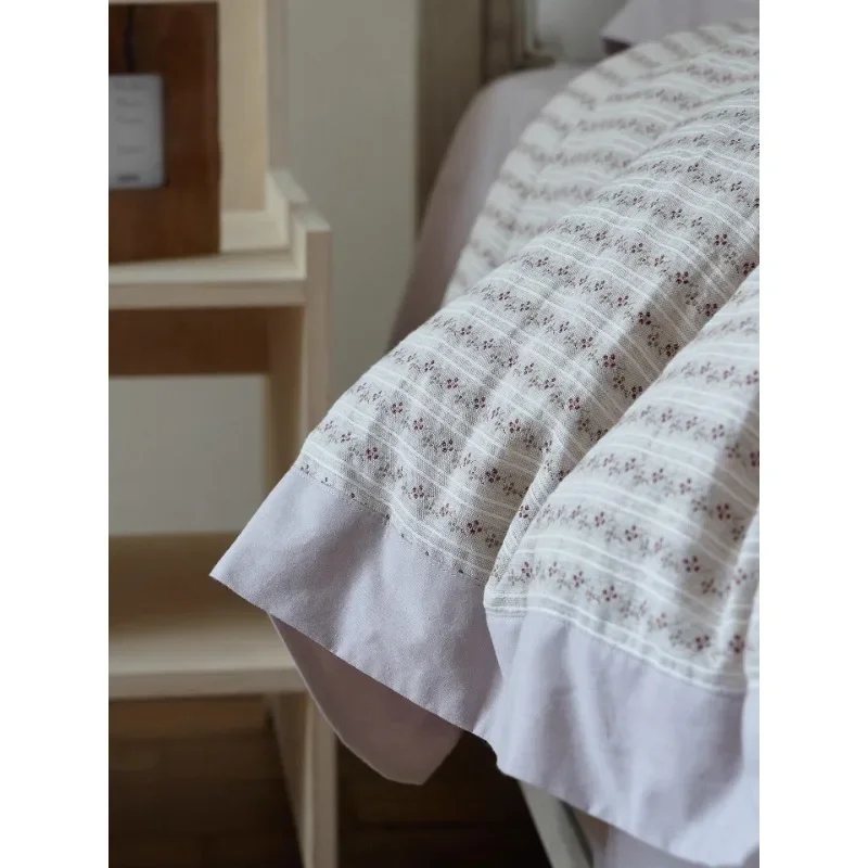 Simple and breathable dry color woven jacquard cotton four-piece set