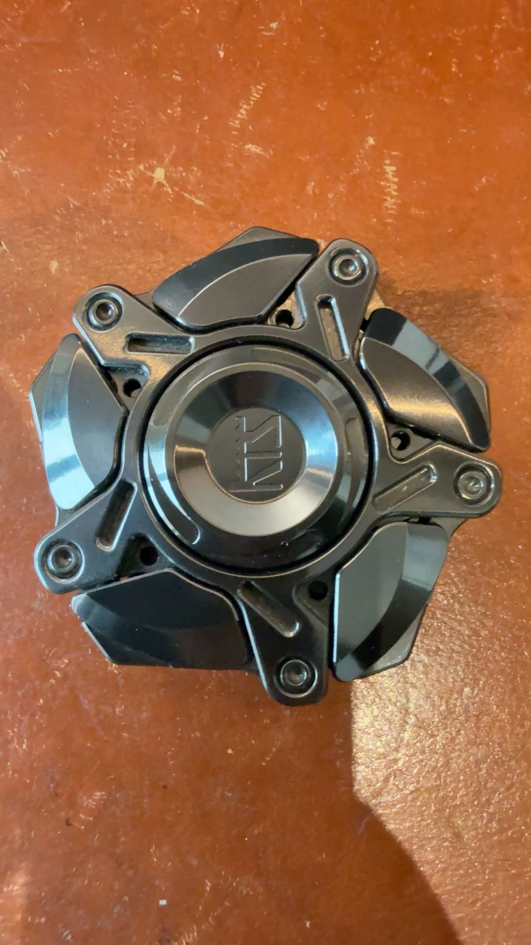Used edc KTS Zirconium Five Leaf Origin Open Armored Gyroscope Zirconium Alloy decompression toy