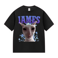 James IAMES Funny Cat Meme T-shirts Stupid Joke Gifts Cat Lover short sleeve t-shirt Men Women fashion Oversized Cotton T Shirts