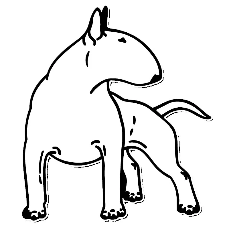 LYKX Bull Terrier perro divertido estilo pegatina de coche automóviles motocicletas accesorios exteriores calcomanía de vinilo para Lada Bmw Audi