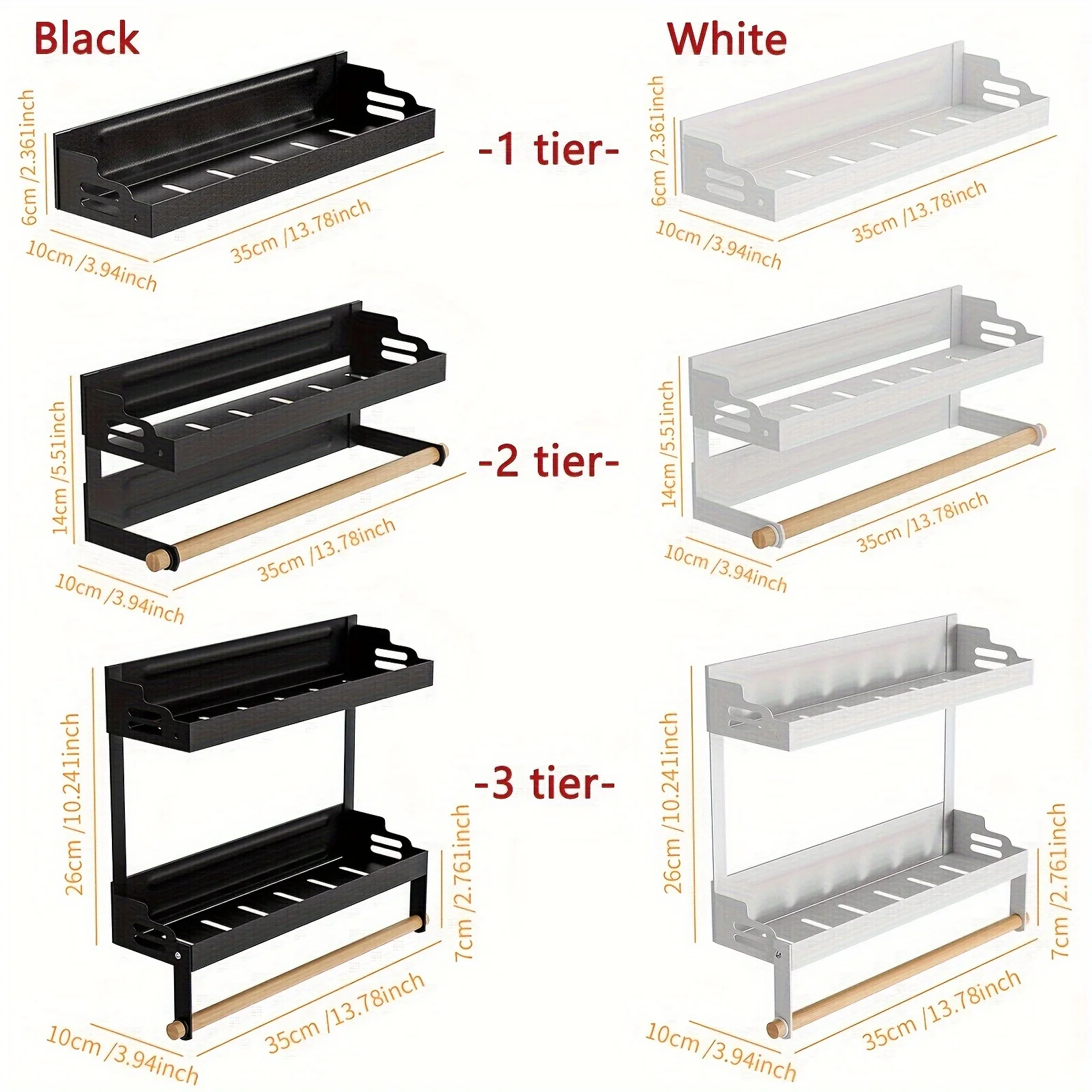 refrigerator shelves,Strong magnetic absorption rack,spice rack,With paper roll holder,Kitchen supplies storage rack With hook