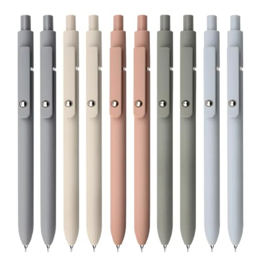 

Gel Pens, 10Pcs 0.5mm Black Ink Pens Fine Point Smooth Writing Pens, High-End Series Retractable Pens for Journaling Note Takin