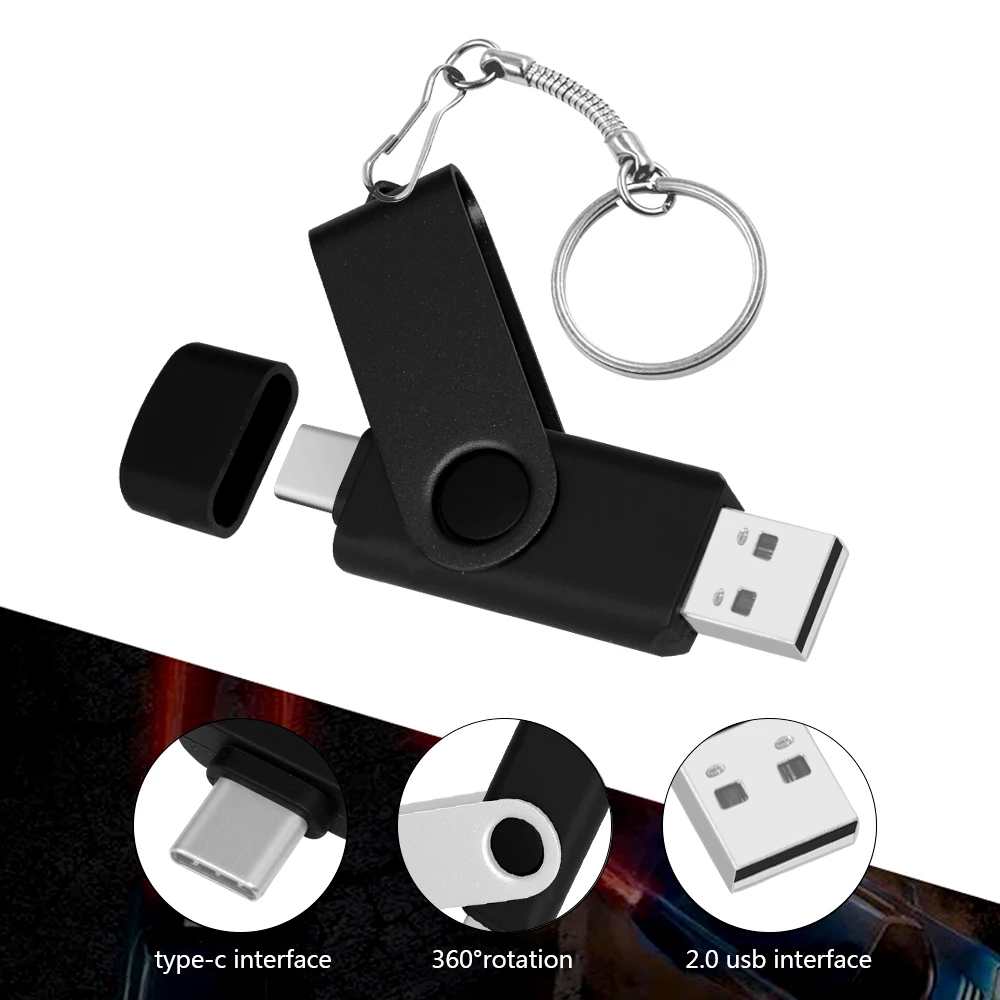 Clé USB OTG haute vitesse pour smartphone Android, clé USB 2 en 1, clé USB de type C, 64 Go, 32 Go, 128 Go