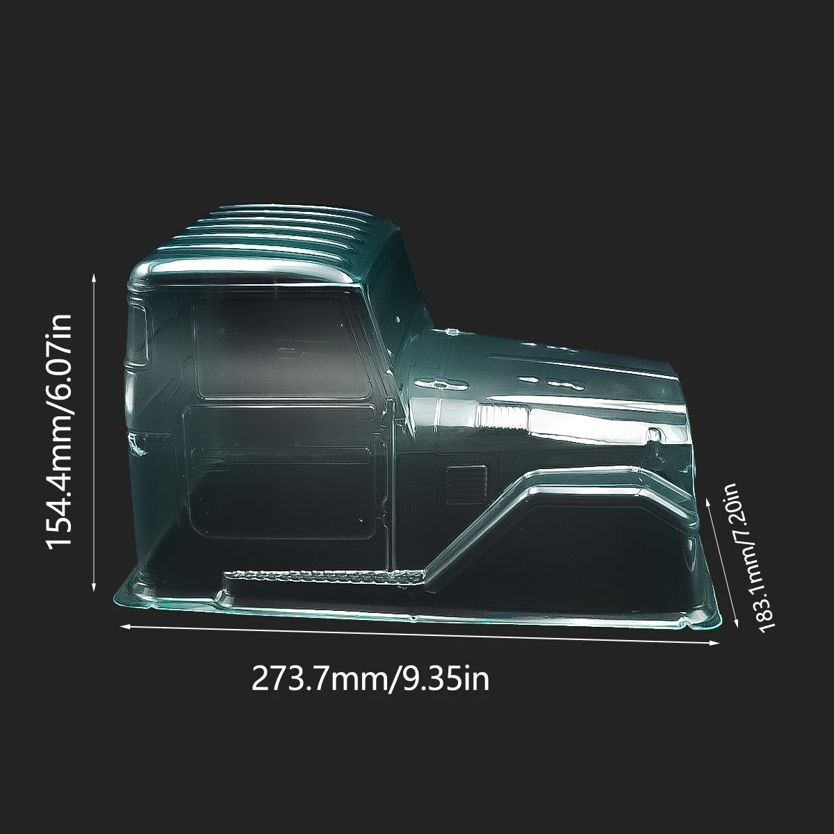 1/10 PC Clear Truck Cab Body for Toyota FJ40 - Compatible with Axial SCX10 TRX4 YIKONG 4102 RGT 86100 Redcat GEN8 RC Crawler
