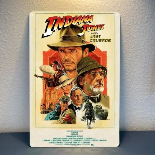 Last Crusade Movie Metallposter-Blechschild – 20 x 30 cm, Aluminiumplatte