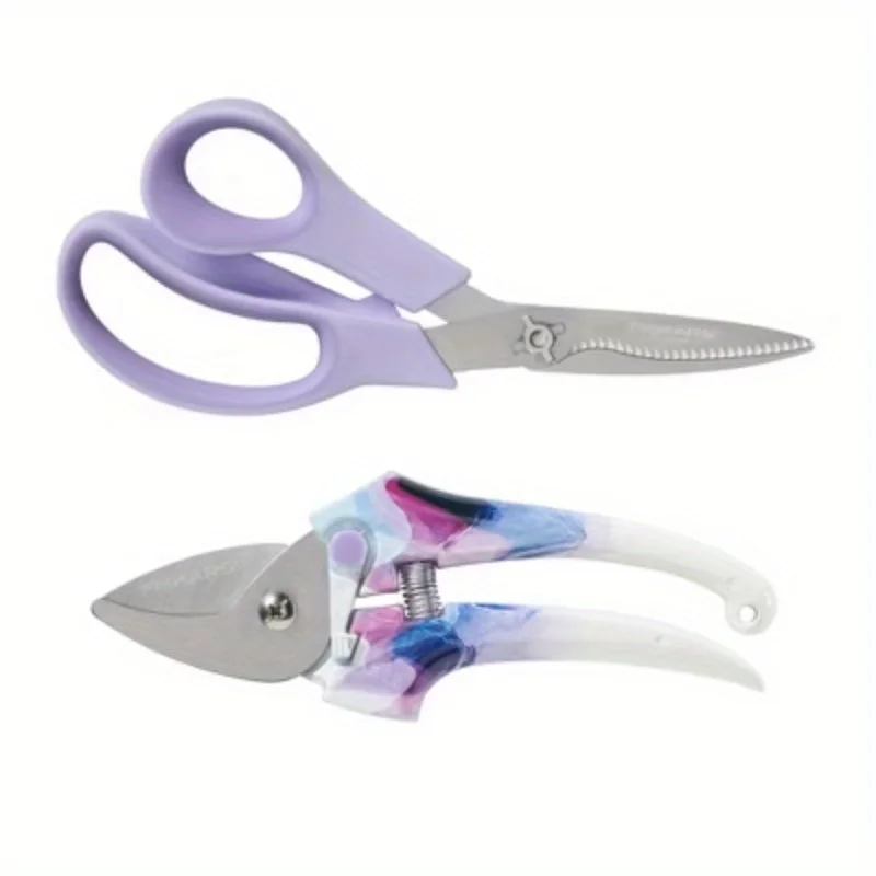 

Two-piece pruning tool set with precision-ground stainless steel blades
