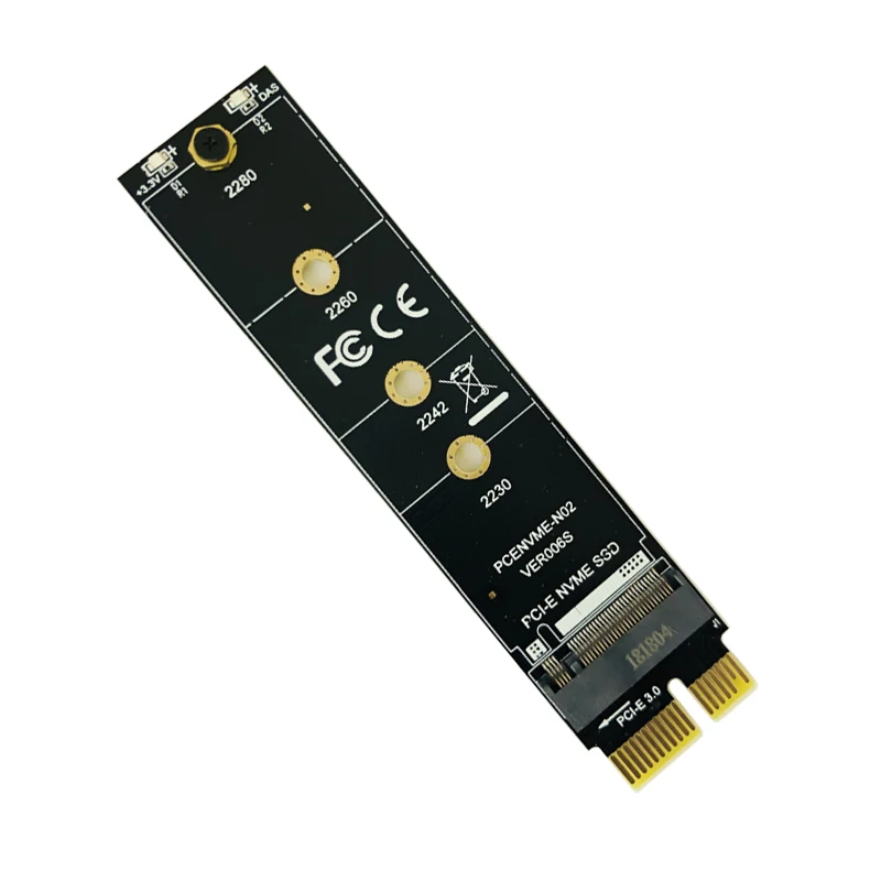 PCI-E PCI Express 3,0 X1 a M.2 M KEY Interface NVMe SSD PCIE M.2 Riser Card adaptador disipador térmico SSD 2230 2242 2260 2280 Full Speed