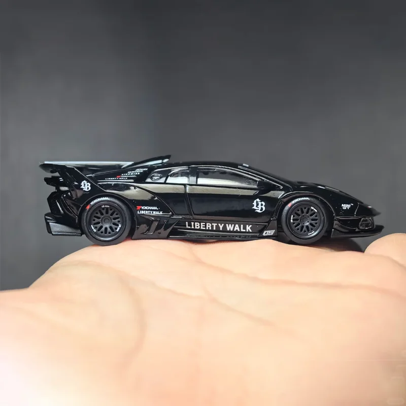 Minigt Baru # 1053 1:64 Lamborghini Batmobile Murcielago Gt Evo Simulasi Miniatur Mobil Sport Diecast dari Alloy Model Hadiah Natal