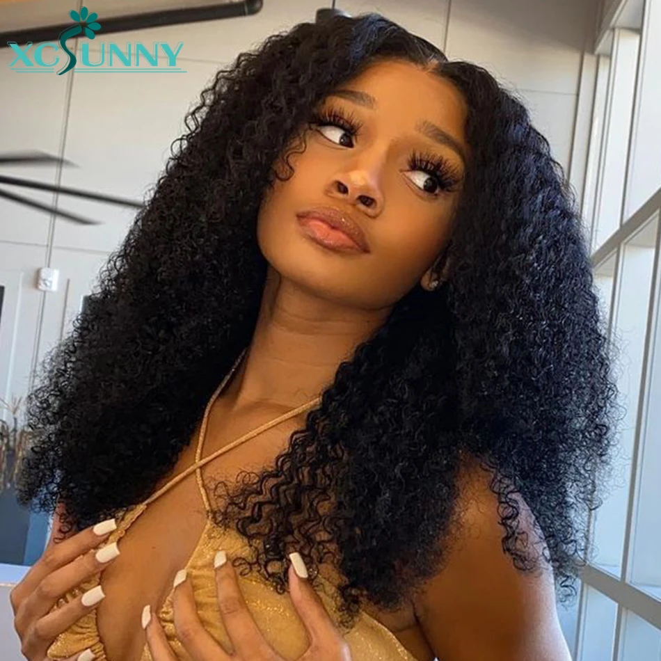 

V Part Wig Human Hair Kinky Curly Glueless Blend With Your Own Hairline Upgrade U Part Wig Afro Kinky Curly Wig Brazilian