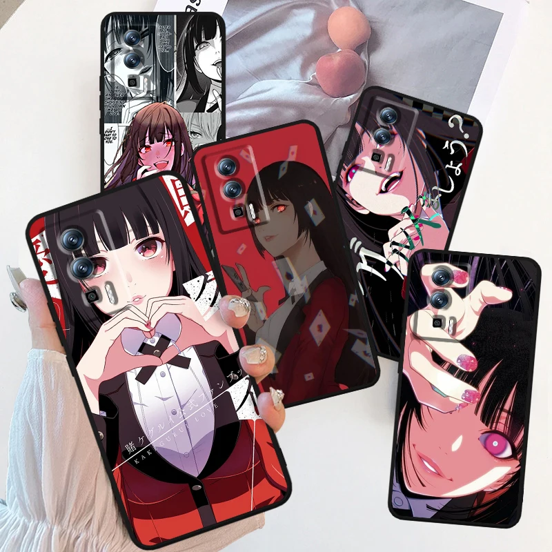 J-Jabami Y-Yumeko Kakeguruis For Xiaomi Redmi 9A 9C 9AT 10C 9 9T 10 12C 13C A3 12 K60 A1 K50 K40 5G Black Back Phone Case