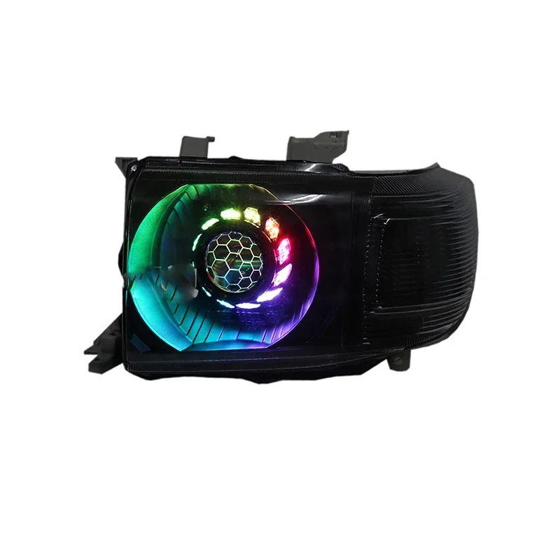 Custom Full LED Headlights with Bi-Xenon Projector Lens DRL Off-Road SUV Fitment