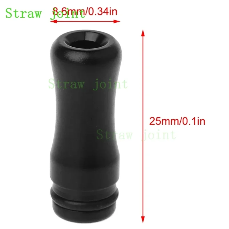 10Pcs PACK 510 Straw Joint SS Aluminium Alloy Mouthpiece Random Color Silicone Material Straws