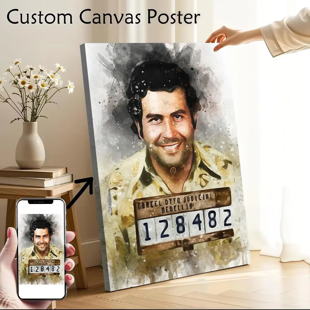 Pablo Escobar Poster Canvas Wall Art Custom Photo Print Modern Painting for Fans Man's Room Decoration Home Decor Luxury Bedroom