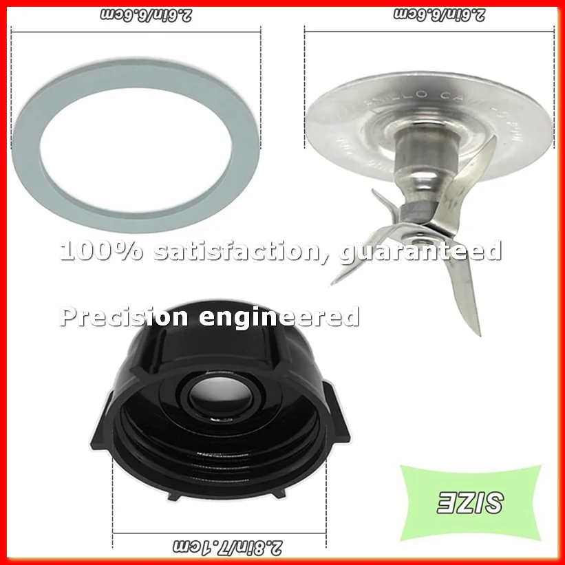 For Blender Replacement Parts Blender Ice Crusher Blade with Jar Base Cap,for Aspas Para Licuadora Blender-ROWI